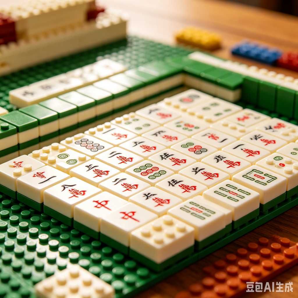 mini mahjong tiles keychain